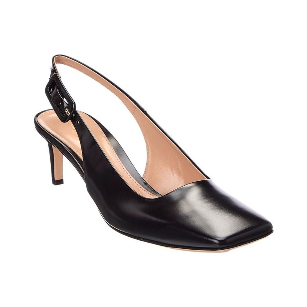 Gianvito Rossi Slingback Leather Pump, Black